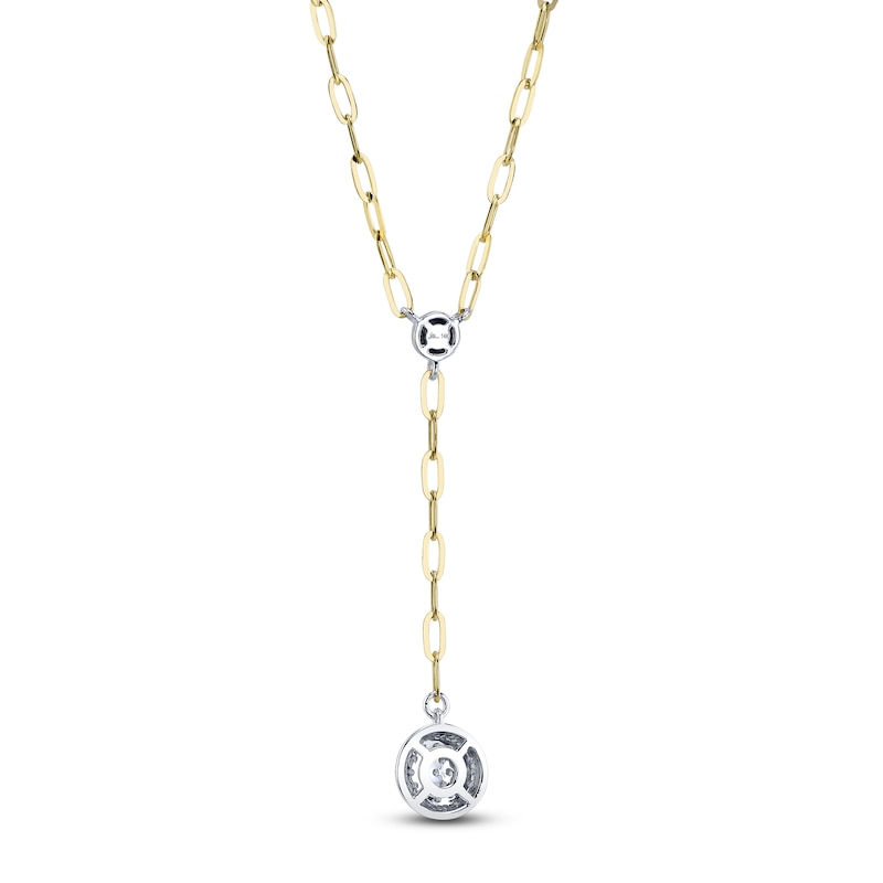 Main Image 3 of Shy Creation Multi-Diamond Y-Drop Necklace 1/2 ct tw 14K Yellow Gold 18" JR55011947