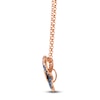 Thumbnail Image 2 of Le Vian Denim Ombré Sapphire Butterfly Necklace 14K Strawberry Gold 18"