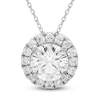Thumbnail Image 1 of Jared Signature Diamond Halo Necklace 3 ct tw 14K White Gold 18"