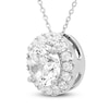 Thumbnail Image 2 of Jared Signature Diamond Halo Necklace 3 ct tw 14K White Gold 18"
