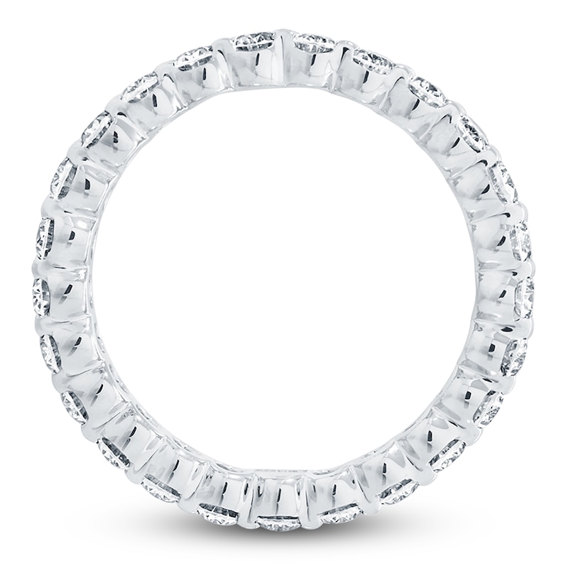 Main Image 2 of Certified Oval-Cut Diamond Eternity Band 1-3/4 - 2 ct tw 14K White Gold