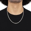 Thumbnail Image 5 of Solid Glitter Rope Chain 3.8mm 14K White Gold 22"