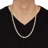Thumbnail Image 4 of Solid Glitter Rope Chain Necklace 5.5mm 10K Yellow Gold 24"