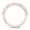 Thumbnail Image 4 of Pnina Tornai Cultured Pearl & Diamond Two-Row Contour Anniversary Ring 1/3 ct tw 14K Rose Gold