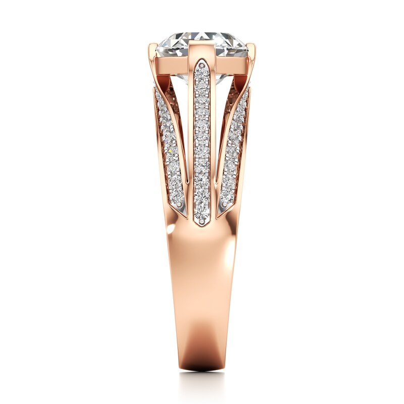Main Image 3 of J'Lure Lab-Grown Diamond Oval Step-Cut Engagement Ring 2-3/8 ct tw 18K Rose Gold