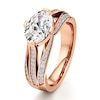 Thumbnail Image 4 of J'Lure Lab-Grown Diamond Oval Step-Cut Engagement Ring 2-3/8 ct tw 18K Rose Gold