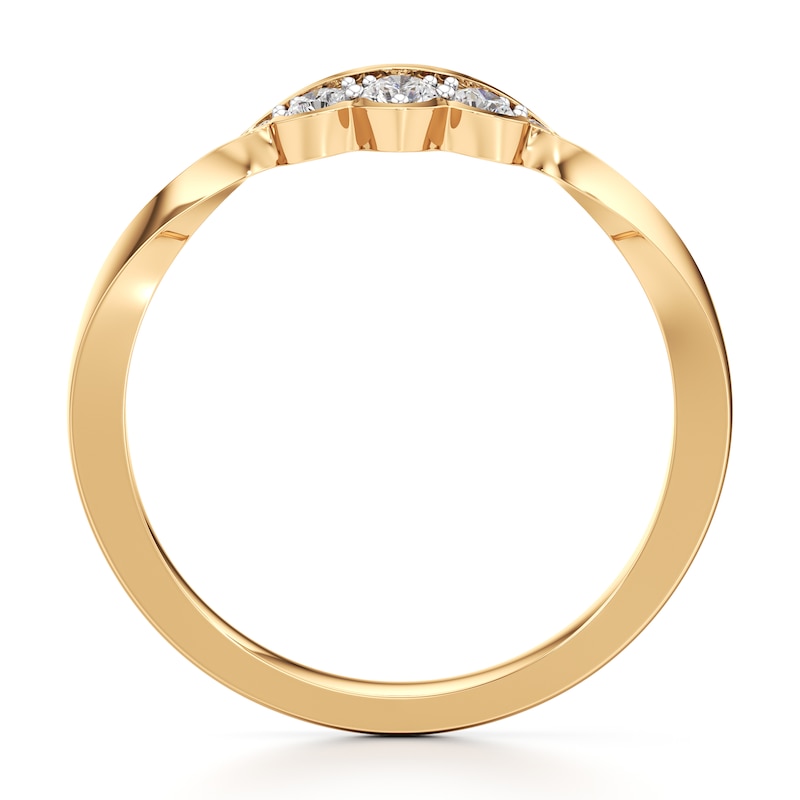 Main Image 2 of J'Lure Lab-Grown Diamond Scalloped Wedding Band 1/5 ct tw 18K Yellow Gold