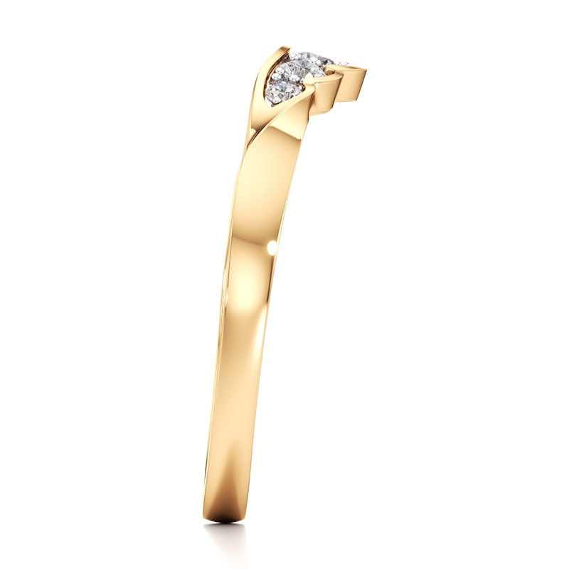Main Image 3 of J'Lure Lab-Grown Diamond Scalloped Wedding Band 1/5 ct tw 18K Yellow Gold