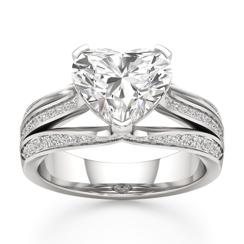 Main Image 1 of J'Lure Lab-Grown Diamond Heart Brilliant-Cut Engagement Ring 3-1/2 ct tw 18K White Gold