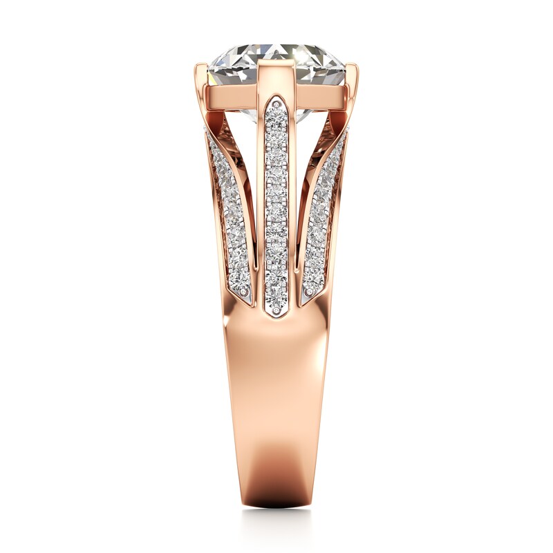 Main Image 3 of J'Lure Lab-Grown Diamond Oval Step-Cut Engagement Ring 3-1/2 ct tw 18K Rose Gold