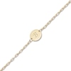 Thumbnail Image 2 of Engravable Initial Disc Bracelet 14K Yellow Gold 7.25"
