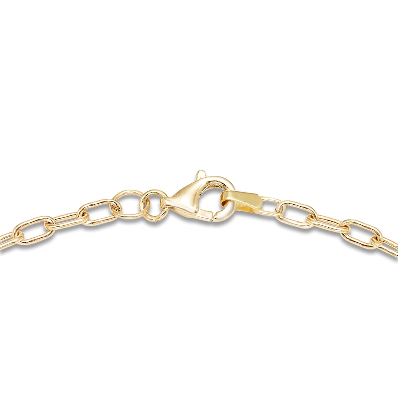 Main Image 3 of Engravable Initial Disc Bracelet 14K Yellow Gold 7.25"