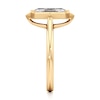 Thumbnail Image 3 of J'Lure Lozenge Step-Cut Lab-Created Diamond Half-Halo Engagement Ring 1 ct tw 18K Yellow Gold