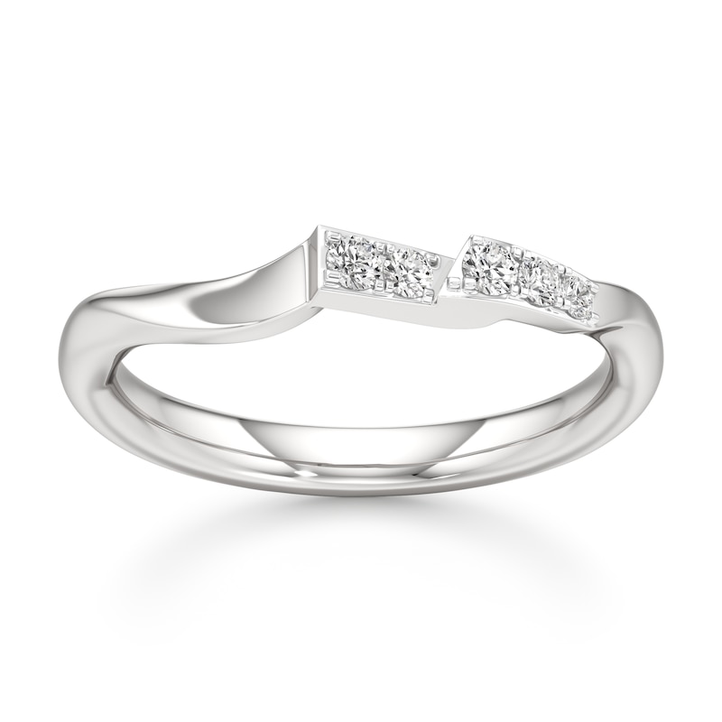 Main Image 1 of J'Lure Lab-Grown Diamond Wedding Band 1/8 ct tw 18K White Gold