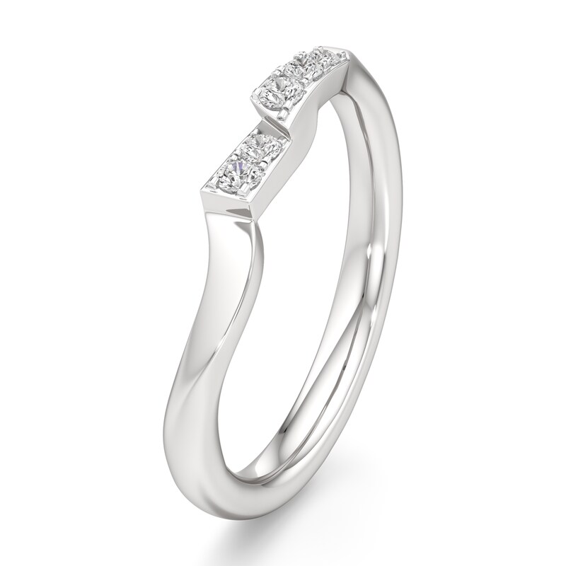 Main Image 4 of J'Lure Lab-Grown Diamond Wedding Band 1/8 ct tw 18K White Gold