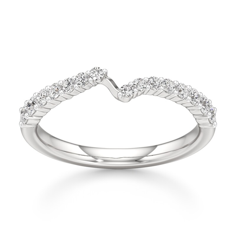 Main Image 1 of J'Lure Lab-Grown Diamond Contour Wedding Band 1/3 ct tw 18K White Gold