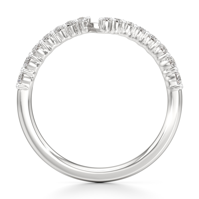Main Image 2 of J'Lure Lab-Grown Diamond Contour Wedding Band 1/3 ct tw 18K White Gold