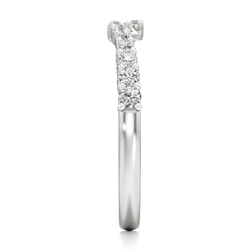 Main Image 3 of J'Lure Lab-Grown Diamond Contour Wedding Band 1/3 ct tw 18K White Gold