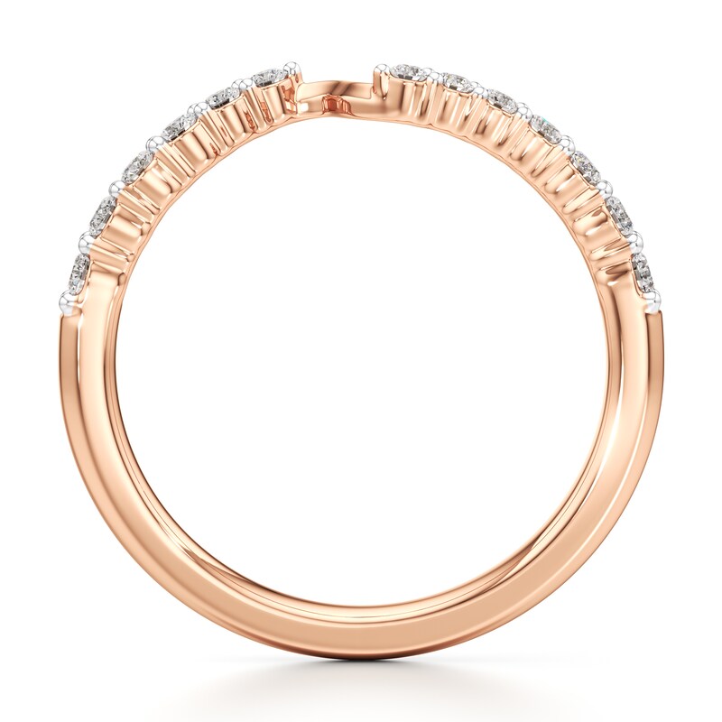 Main Image 2 of J'Lure Lab-Grown Diamond Contour Wedding Band 1/4 ct tw 18K Rose Gold