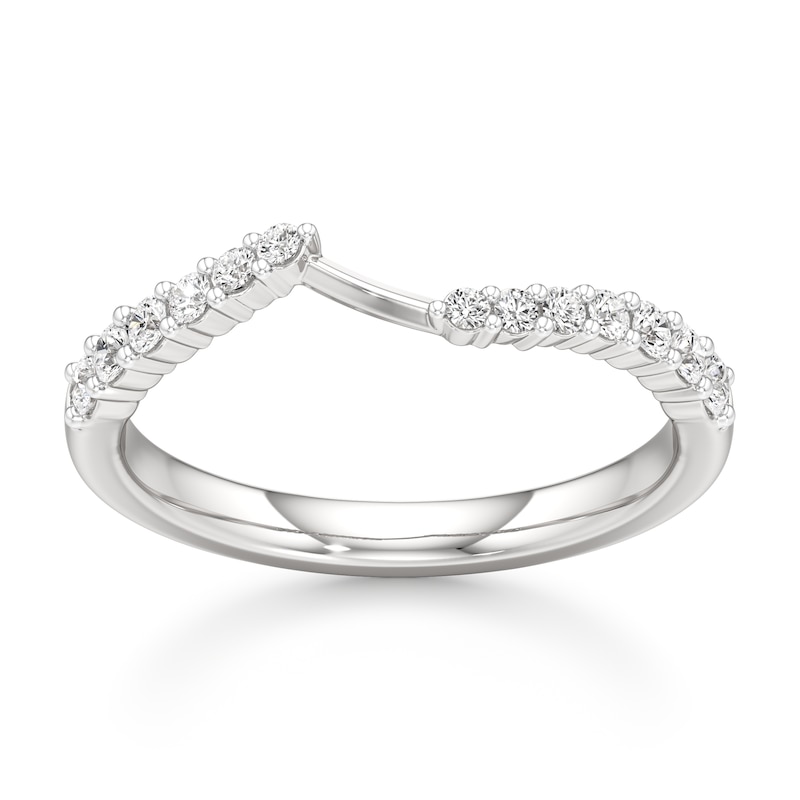 Main Image 1 of J'Lure Lab-Grown Diamond Contour Wedding Band 1/3 ct tw 18K White Gold