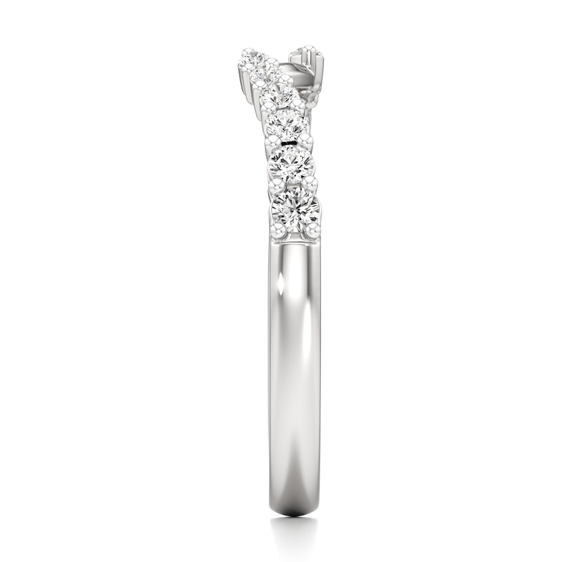 Main Image 3 of J'Lure Lab-Grown Diamond Contour Wedding Band 1/3 ct tw 18K White Gold