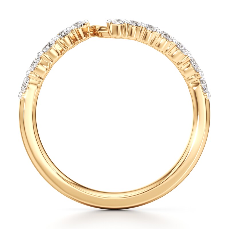 Main Image 2 of J'Lure Lab-Grown Diamond Contour Wedding Band 3/8 ct tw 18K Yellow Gold