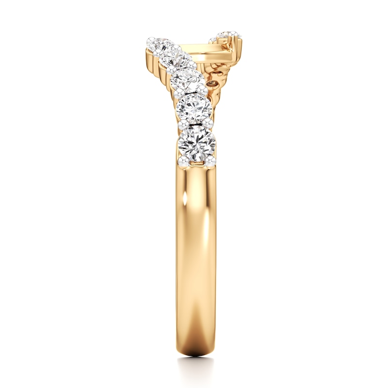 Main Image 3 of J'Lure Lab-Grown Diamond Contour Wedding Band 3/8 ct tw 18K Yellow Gold