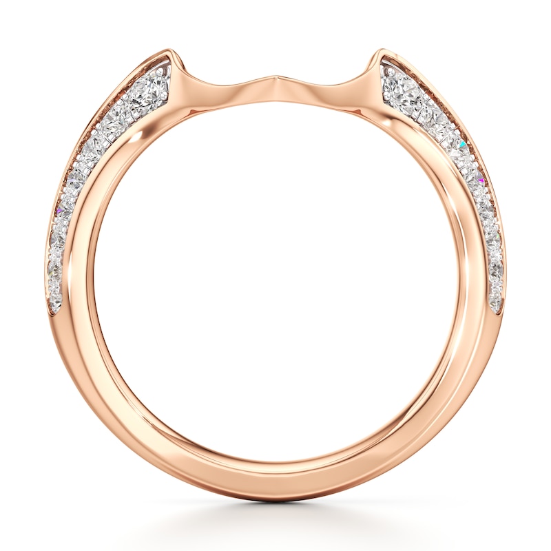 Main Image 2 of J'Lure Lab-Grown Diamond Contour Wedding Band 1/5 ct tw 18K Rose Gold