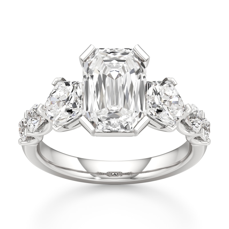 Main Image 1 of J'Lure Imperial-Emerald Step-Cut Lab-Grown Diamond Engagement Ring 4-3/4 ct tw 18K White Gold