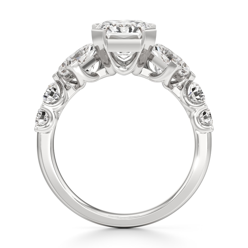 Main Image 2 of J'Lure Imperial-Emerald Step-Cut Lab-Grown Diamond Engagement Ring 4-3/4 ct tw 18K White Gold
