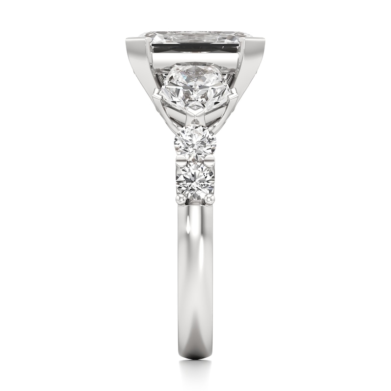Main Image 3 of J'Lure Imperial-Emerald Step-Cut Lab-Grown Diamond Engagement Ring 4-3/4 ct tw 18K White Gold