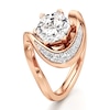 Thumbnail Image 4 of J'Lure Hexagon Brilliant-Cut Lab-Grown Diamond Engagement Ring 2 ct tw 18K Rose Gold