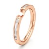 Thumbnail Image 4 of J'Lure Baguette-Cut Lab-Grown Diamond Contour Wedding Band 1/3 ct tw 18K Rose Gold