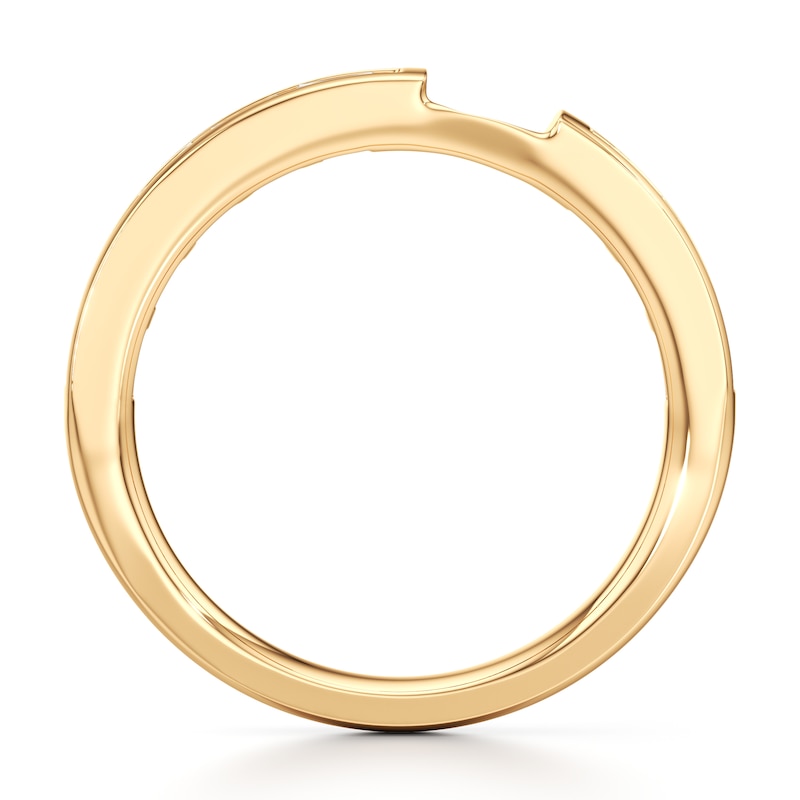 Main Image 2 of J'Lure Baguette-Cut Lab-Grown Diamond Contour Wedding Band 1/3 ct tw 18K Yellow Gold