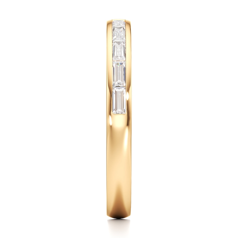 Main Image 3 of J'Lure Baguette-Cut Lab-Grown Diamond Contour Wedding Band 1/3 ct tw 18K Yellow Gold