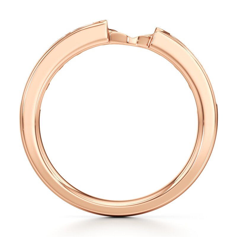 Main Image 2 of J'Lure Baguette-Cut Lab-Grown Diamond Contour Wedding Band 1/3 ct tw 18K Rose Gold