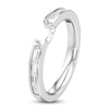 Thumbnail Image 4 of J'Lure Baguette-Cut Lab-Created Diamond Contour Wedding Band 3/8 ct tw 18K White Gold