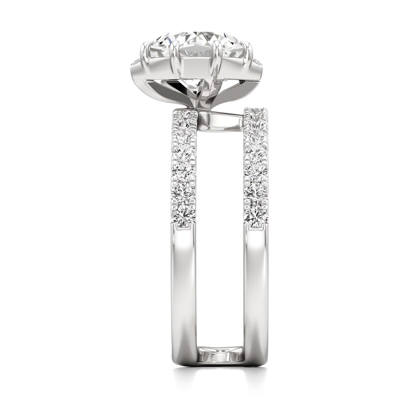 Main Image 3 of J'Lure Octagon Brilliant-Cut Lab-Grown Diamond Spiral Engagement Ring 3-3/4 ct tw 18K White Gold