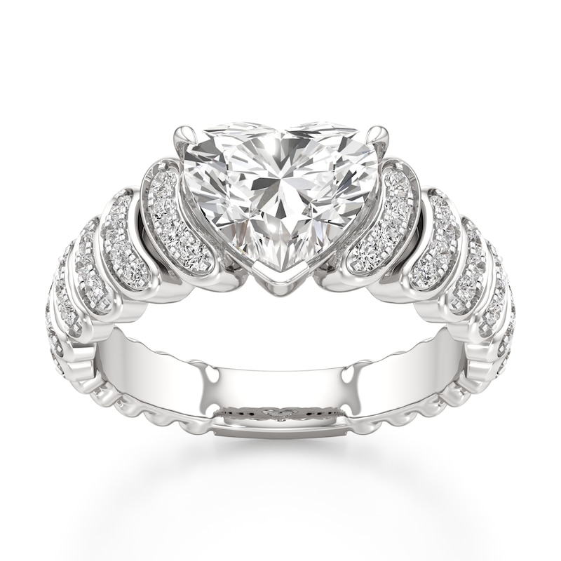 Main Image 1 of J'Lure Heart Brilliant-Cut Lab-Grown Diamond Engagement Ring 2-1/4 ct tw 18K White Gold