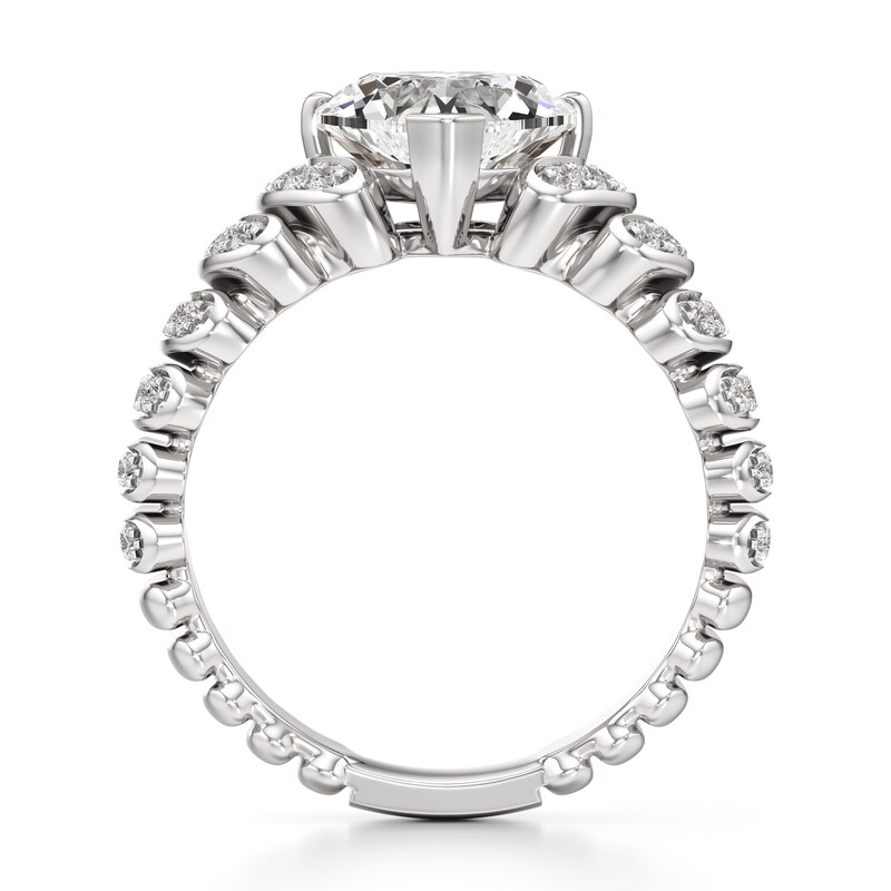 Main Image 2 of J'Lure Heart Brilliant-Cut Lab-Grown Diamond Engagement Ring 2-1/4 ct tw 18K White Gold