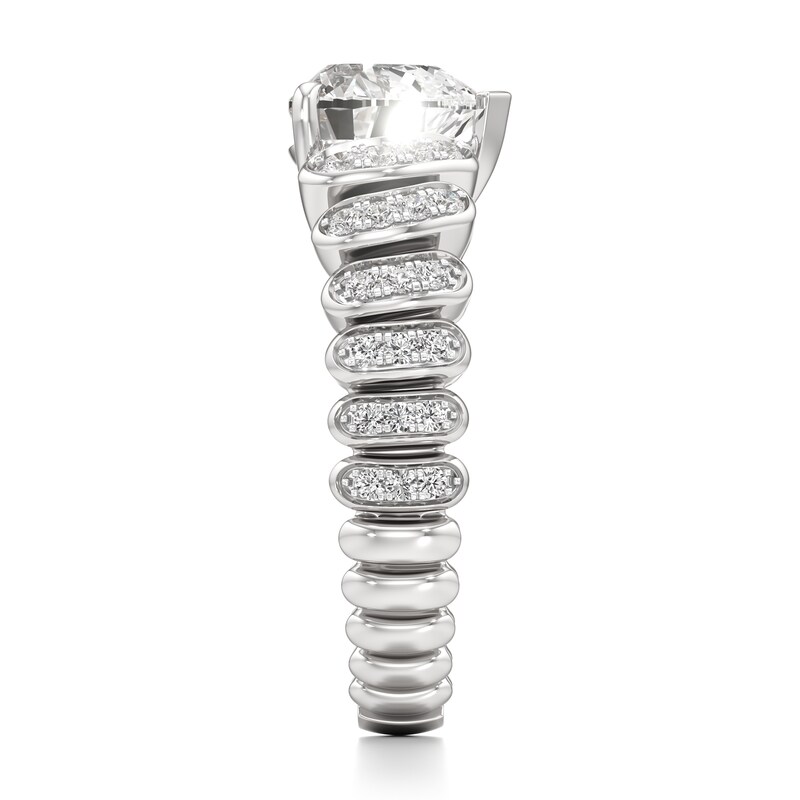 Main Image 3 of J'Lure Heart Brilliant-Cut Lab-Grown Diamond Engagement Ring 2-1/4 ct tw 18K White Gold
