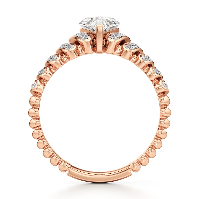 Main Image 2 of J'Lure Kite Step-Cut Lab-Grown Diamond Engagement Ring 1-1/4 ct tw 18K Rose Gold