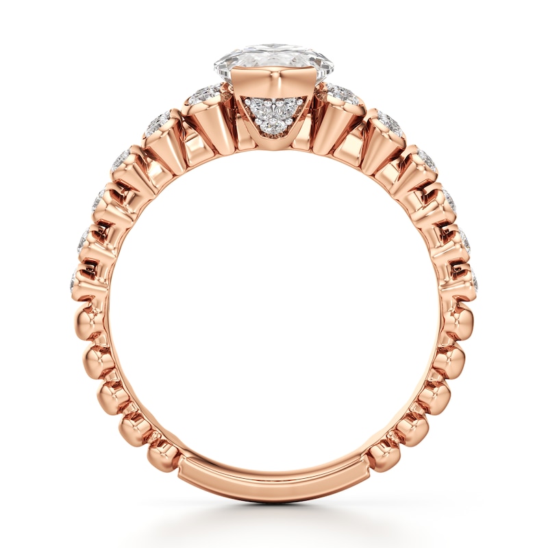 Main Image 2 of J'Lure Moval Old-Cut Lab-Created Diamond Engagement Ring 2-3/8 ct tw 18K Rose Gold