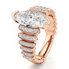 Thumbnail Image 4 of J'Lure Moval Old-Cut Lab-Created Diamond Engagement Ring 2-3/8 ct tw 18K Rose Gold