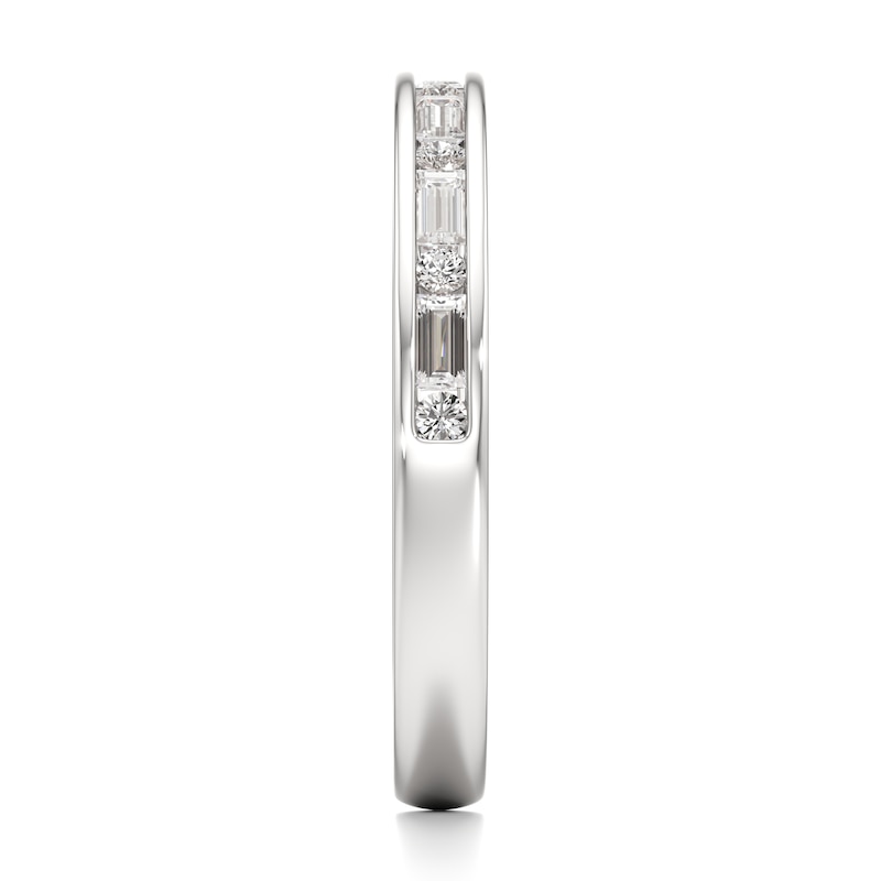 Main Image 3 of J'Lure Baguette & Round-Cut Lab-Grown Diamond Wedding Band 3/8 ct tw 18K White Gold