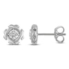 Thumbnail Image 1 of Unspoken Diamond Solitaire Stud Earrings 1/4 ct tw 14K White Gold (I1/I)