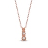 Thumbnail Image 3 of Lab-Grown Diamond Graduated Three-Stone Drop Necklace 1/2 ct tw 14K Rose Gold 18"