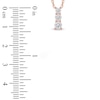 Thumbnail Image 4 of Lab-Grown Diamond Graduated Three-Stone Drop Necklace 1/2 ct tw 14K Rose Gold 18"