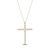Thumbnail Image 1 of Lab-Created Diamond Cross Necklace 2 ct tw 14K Yellow Gold 18&quot;