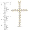 Thumbnail Image 4 of Lab-Created Diamond Cross Necklace 2 ct tw 14K Yellow Gold 18&quot;
